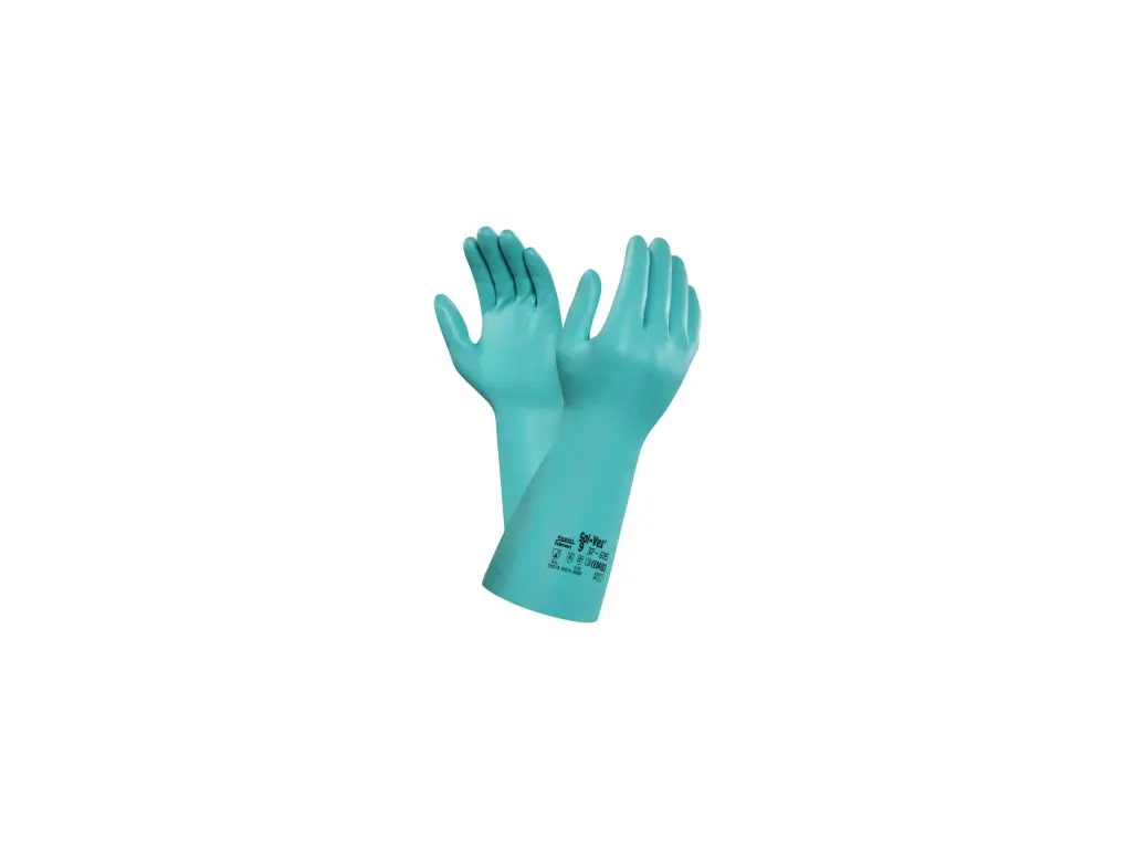 Chemické rukavice ANSELL SOL-VEX 37-695, máčené v nitrilu, vel. 08