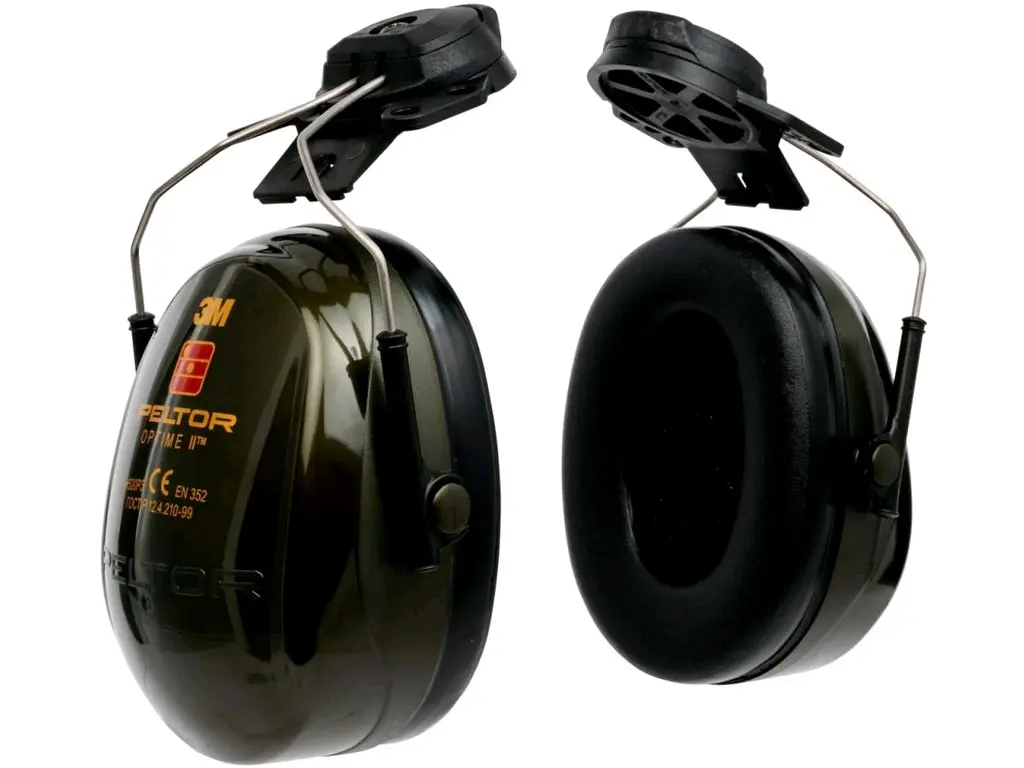 Fotografie Mušlové chrániče sluchu 3M PELTOR H520P3E-410-GQ, na přilbu, 1 pár=2ks