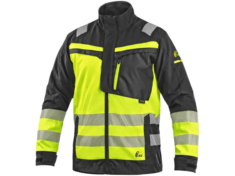 Blůza CXS NAOS HV, pánská, černá-žlutá Hi-Vis, reflexní pruhy, vel. 54