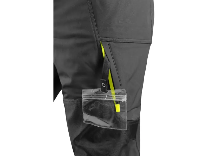 Kalhoty CXS NAOS HV, pánské, černo-žlutá Hi-Vis, reflexní pruhy, vel. 62