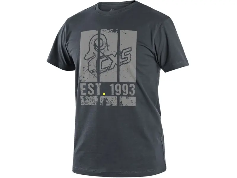 Tričko CXS WILDER, krátký rukáv, potisk CXS logo, tmavě šedá, vel. 3XL Tričko CXS WILDER, krátký rukáv, potisk CXS logo, tmavě šedá, vel. 3XL