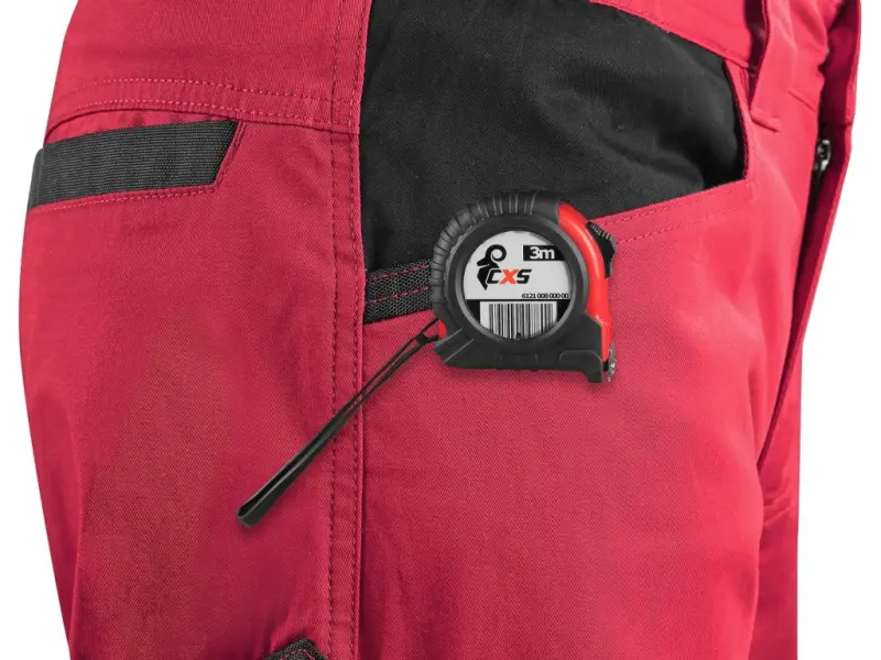 Kalhoty CXS SOLIS pánské, červeno-černé, vel. 48