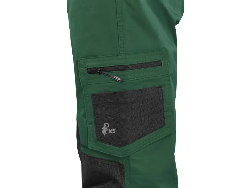 Kalhoty CXS SOLIS pánské, zeleno-černé, vel. 54