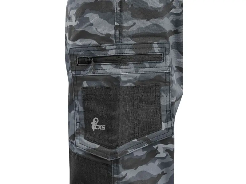 Kalhoty CXS SOLIS pánské, maskáčovo-černé, vel. 52