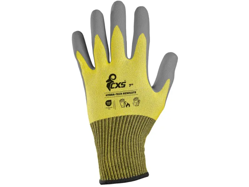 Rukavice CXS HYBRA-TECH RESOLUTE, máčená v latexu s pískovou úpravou, blistr, vel. 07