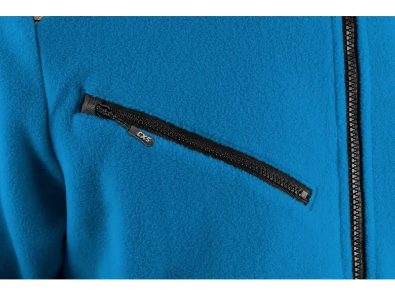Bunda CXS 4ENVI SOLIS, pánská, fleecová, azurově modro-černá, vel. 2XL