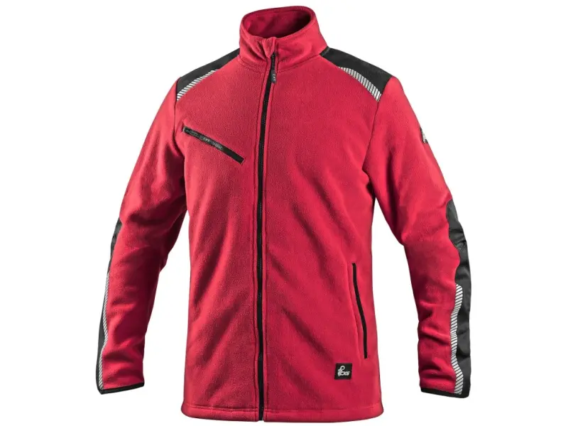 Bunda CXS 4ENVI SOLIS, pánská, fleecová, červeno-černá, vel. L