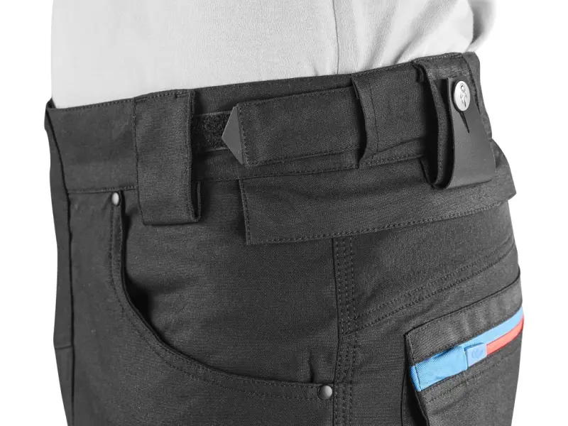 Kraťasy CXS LEONIS, pánské, černé s modro/červenými doplňky, vel. 46