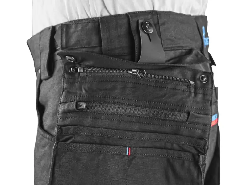 Kraťasy CXS LEONIS, pánské, černé s modro/červenými doplňky, vel. 50