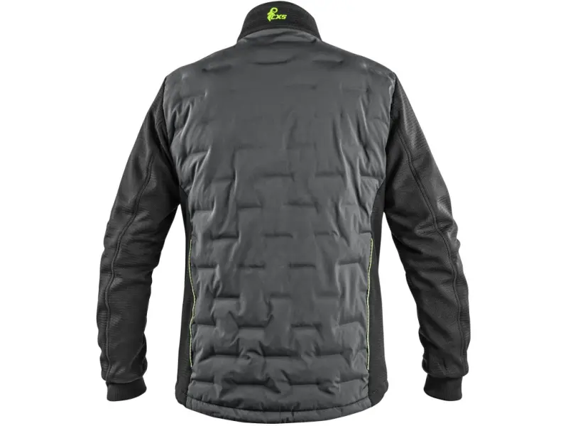 Bunda CXS NAOS, hybrid, pánská, šedo-černá, HV žluté doplňky, vel. 2XL