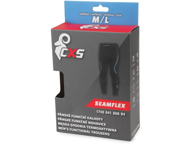 Spodky CXS SeamFlex, funkční, pánské, černo-modré, vel. XL/2XL