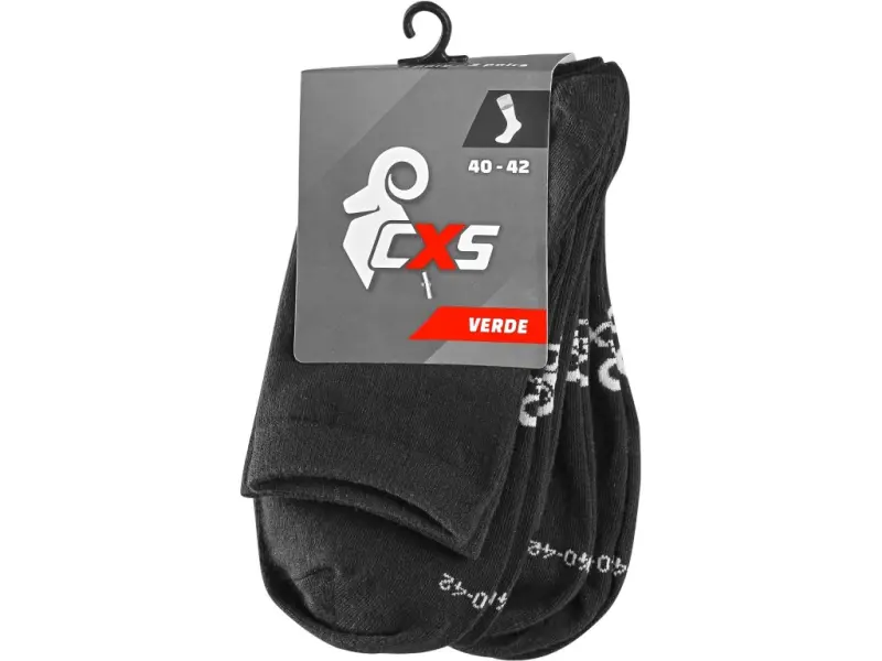 Ponožky CXS VERDE, černé, 3 páry