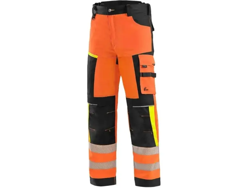 Kalhoty CXS BENSON výstražné, pánské, oranžovo-černé, vel. 62