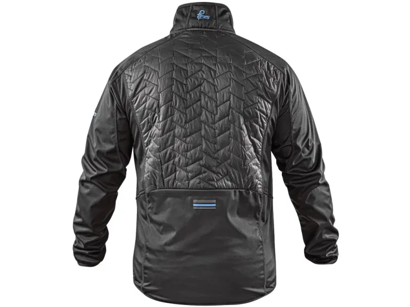 Bunda CXS LEONIS II, pánská, černá s HV modro/červenými doplňky, vel. 3XL