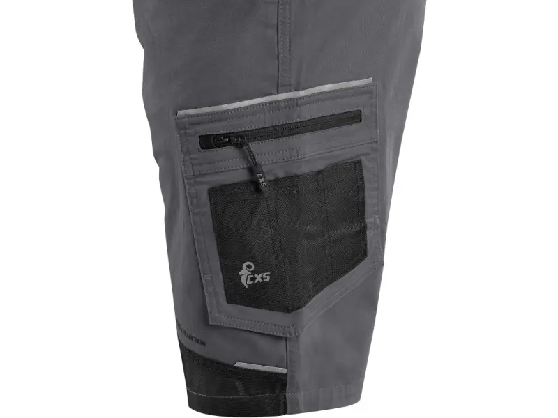 Kraťasy CXS SOLIS FLEX, pánské, šedo-černé, vel. 58