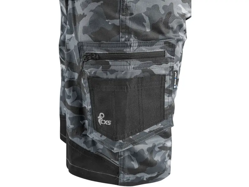 Kraťasy CXS SOLIS FLEX, pánské, maskáčovo-černé, vel. 62
