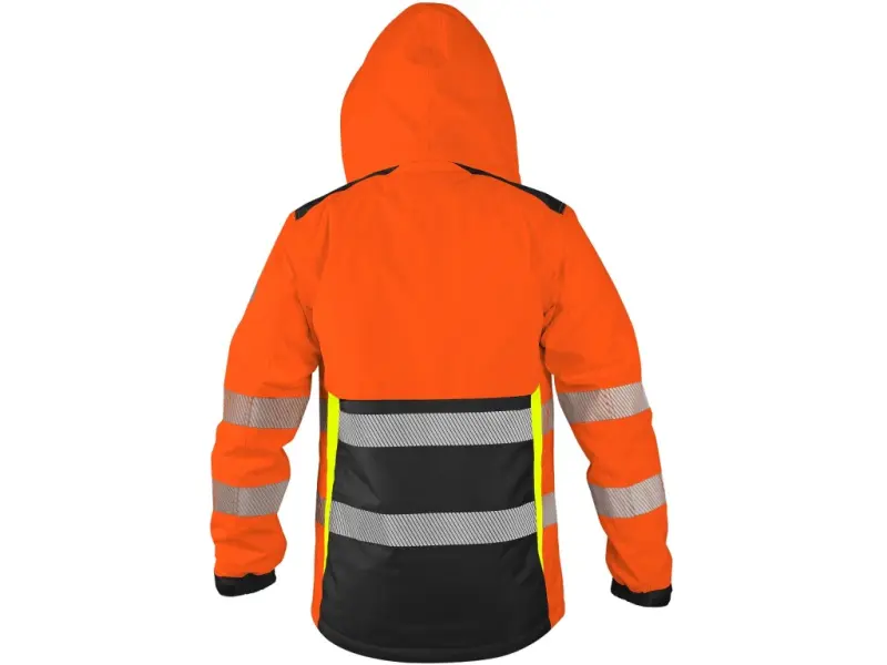 Bunda CXS BENSON, výstražná, zateplená, oranžovo-černá, vel. S