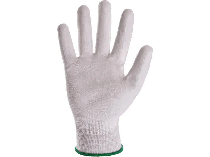 Rukavice CXS BRITA WHITE, máčené v polyuretanu, vel. 09