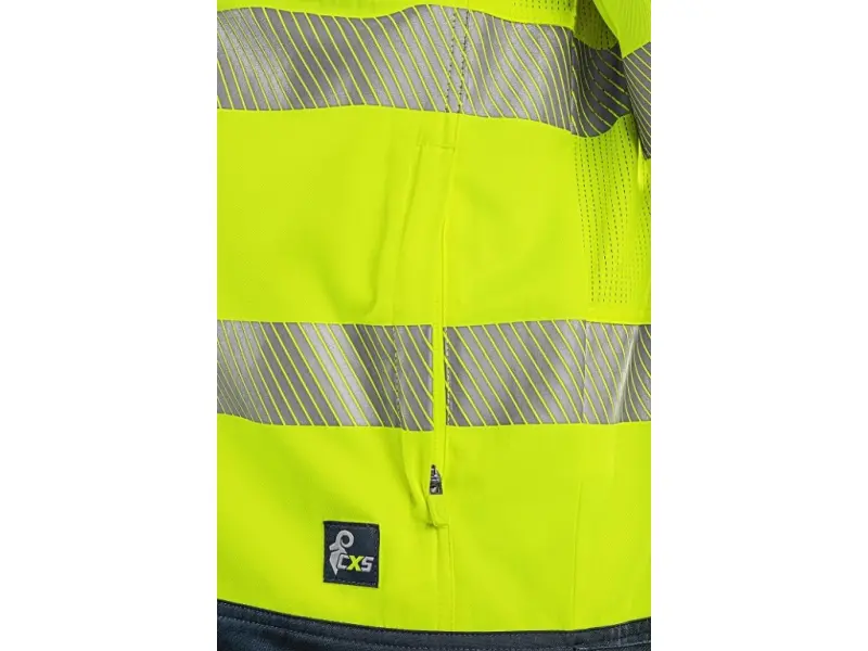 Blůza CXS HALIFAX, pánská, výstražná se síťovinou, žluto-modrá, vel. 50
