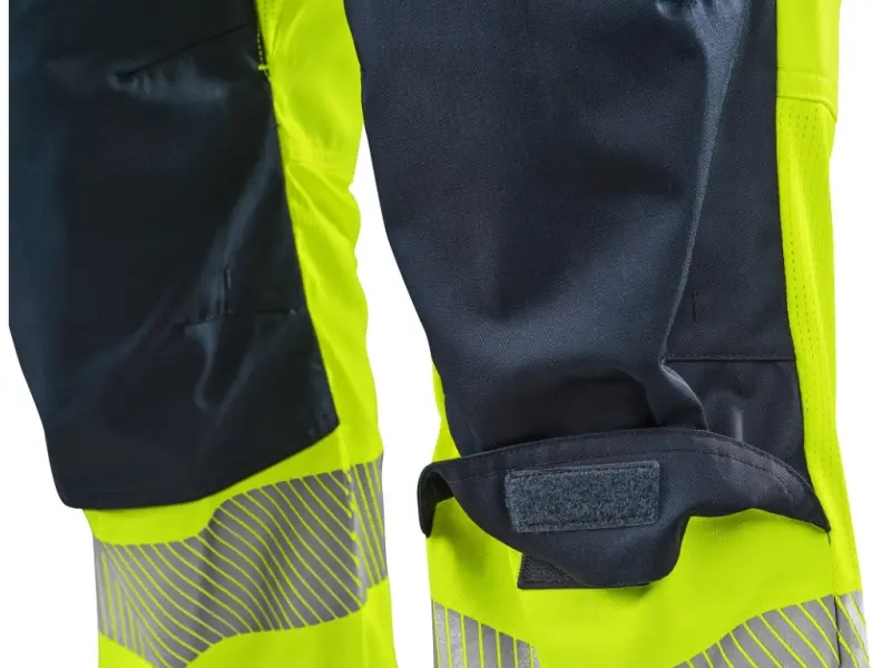 Kalhoty CXS HALIFAX, pánské, výstražné se síťovinou, žluto-modré, vel. 48