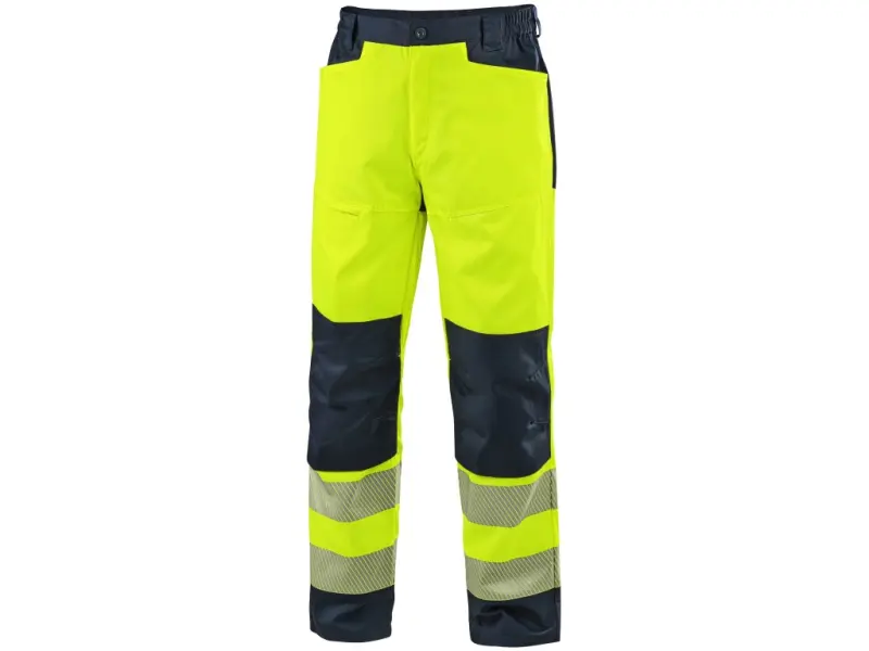 Kalhoty CXS HALIFAX, pánské, výstražné se síťovinou, žluto-modré, vel. 50