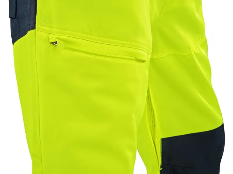 Kalhoty CXS HALIFAX, pánské, výstražné se síťovinou, žluto-modré, vel. 54