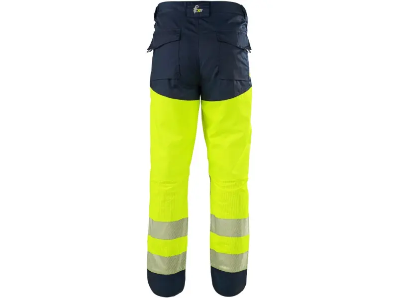 Kalhoty CXS HALIFAX, pánské, výstražné se síťovinou, žluto-modré, vel. 64