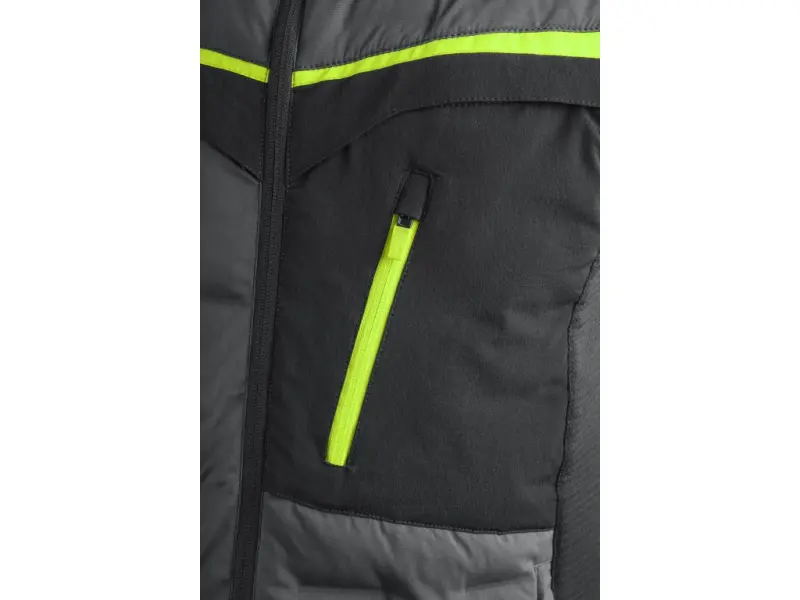 Bunda CXS NAOS, hybrid, pánská, šedo-černá, HV žluté doplňky, vel. 4XL