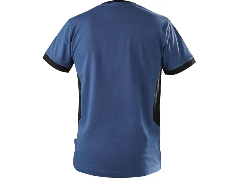 Tričko CXS OWEN, krátký rukáv, pánské, ocelově modro-černé, vel. 2XL