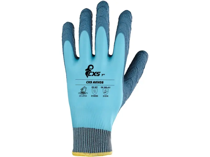 Rukavice CXS AKVOS, dvojité máčení v latexu, vel. 07