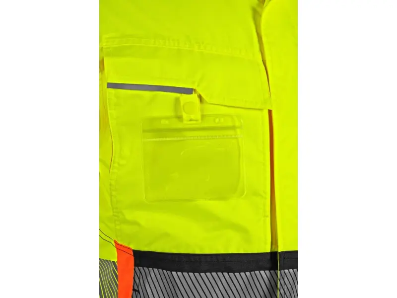 Bunda CXS BENSON, výstražná, zateplená, žluto-černá, vel. 4XL