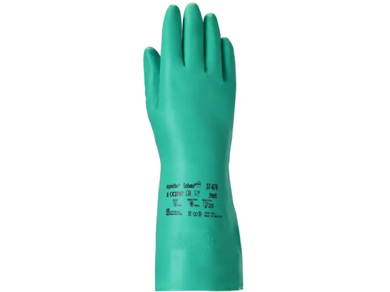 Rukavice ANSELL SOL-VEX 37-676, kyselinovzdorné, vel. 08