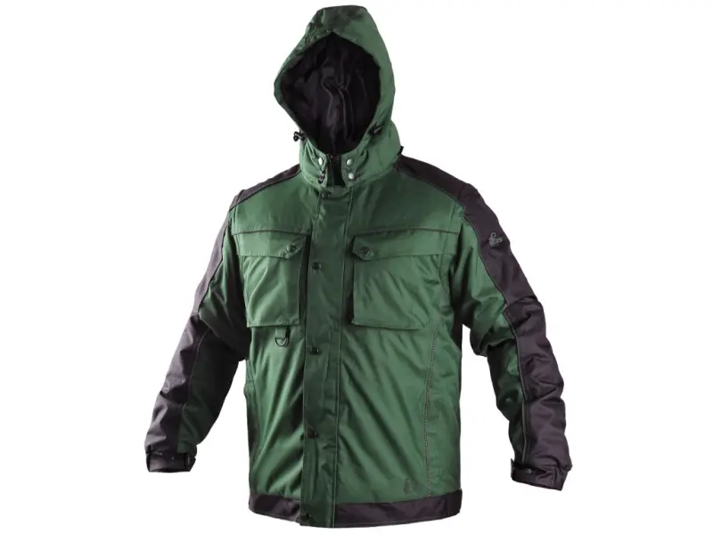 Bunda CXS IRVINE, zimní, pánská, zeleno-černá, vel. 3XL
