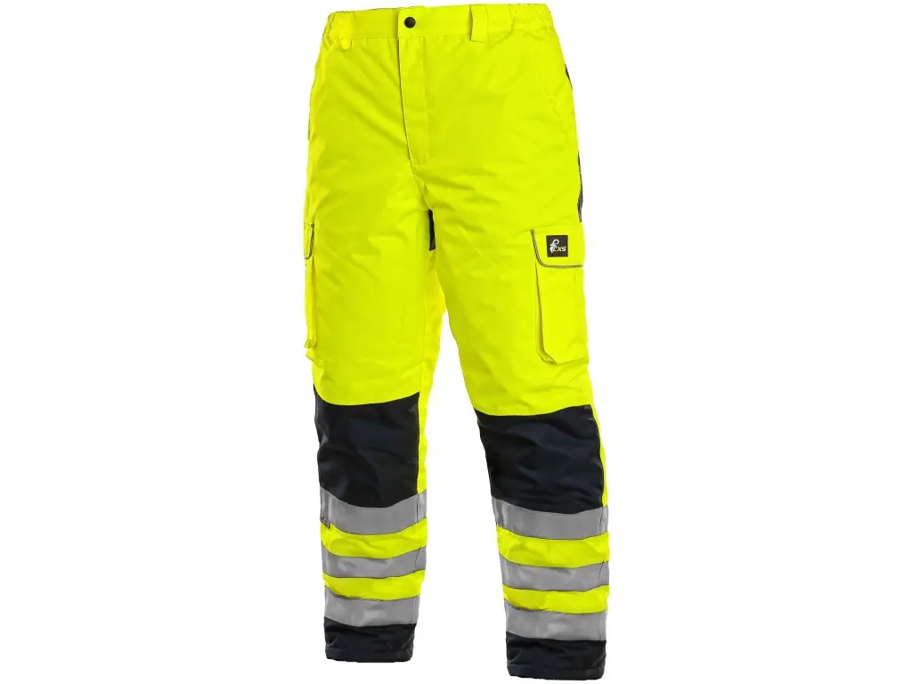 Fotografie Zimní pracovní reflexní kalhoty CARDIFF - Žlutá | M-XXXL Canis A27:P69004