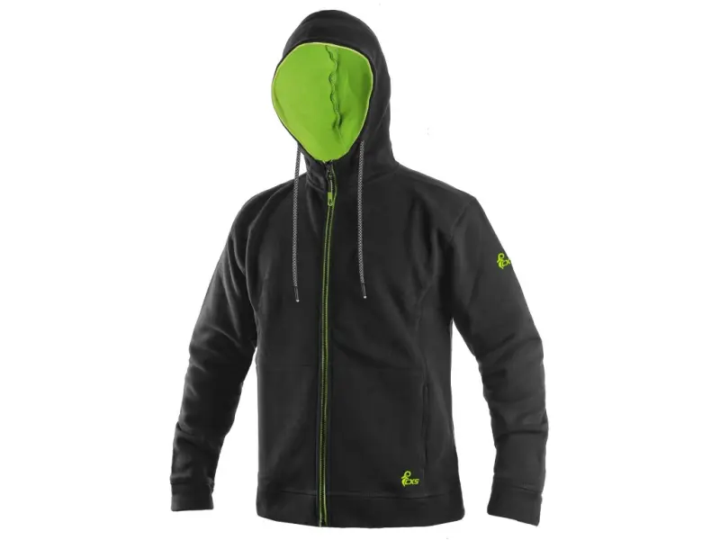 Mikina CXS HARRISON, pánská, černo-zelená, vel. 3XL