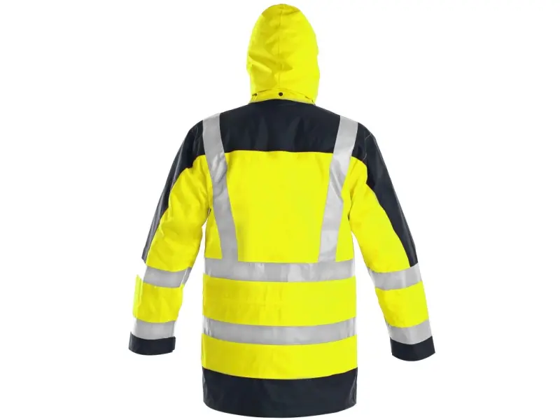 Bunda CXS LONDON, výstražná, pánská 5V1. žluto-modrá