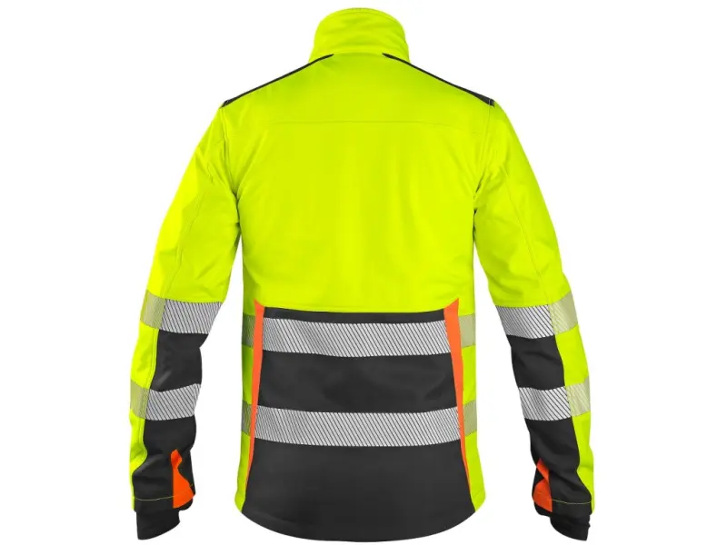 Bunda CXS BENSON, výstražná, softshell, pánská, žluto-černá, vel. S Bunda CXS BENSON, výstražná, softshell, pánská, žluto-černá, vel. S