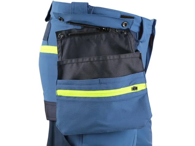 Kalhoty CXS NAOS pánské, modro-modré, HV žluté doplňky, vel. 48