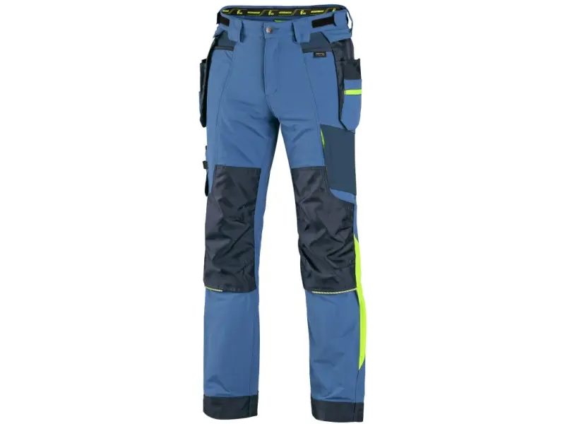 Kalhoty CXS NAOS pánské, modro-modré, HV žluté doplňky, vel. 58