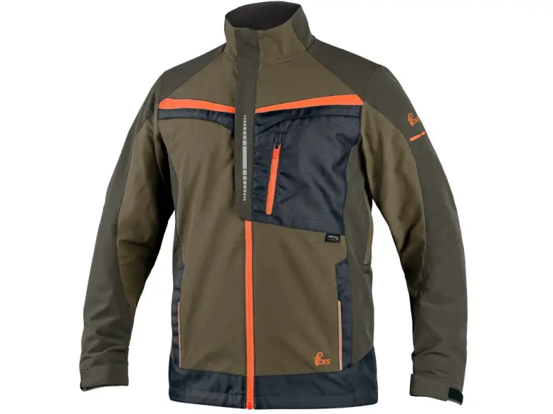 Blůza CXS NAOS, pánská, khaki-olivová, HV oranžové doplňky, roz. 48