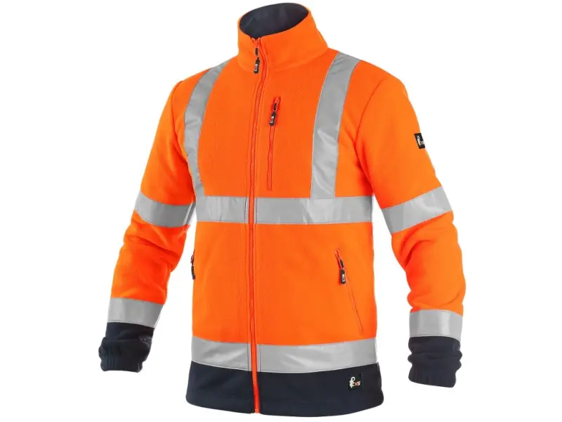 Bunda CXS PRESTON, výstražná, oranžovo-modrá, vel. 2XL