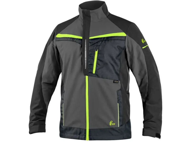 Blůza CXS NAOS, pánská, šedo-černá, HV žluté doplňky, roz. 48