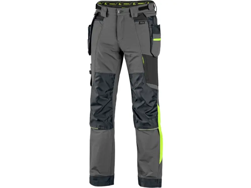 Kalhoty CXS NAOS pánské, šedo-černé, HV žluté doplňky, vel. 50