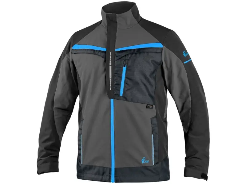 Blůza CXS NAOS, pánská, šedo-černá, HV modré doplňky, vel. 52