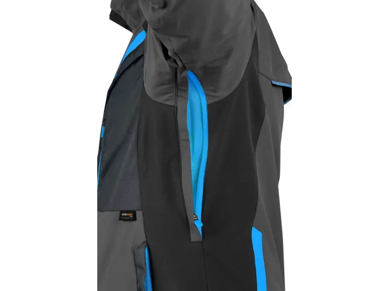 Blůza CXS NAOS, pánská, šedo-černá, HV modré doplňky, vel. 62