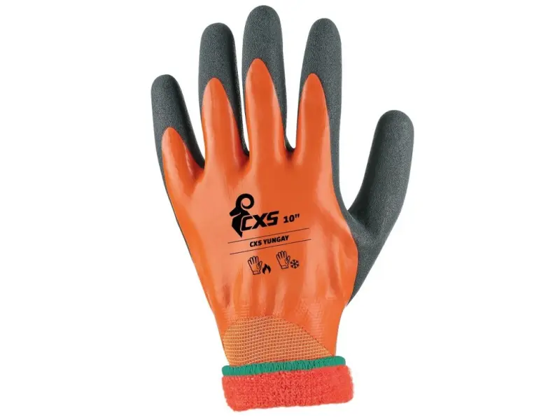 Rukavice CXS YUNGAY, zimní, máčené v latexu, vel. 10