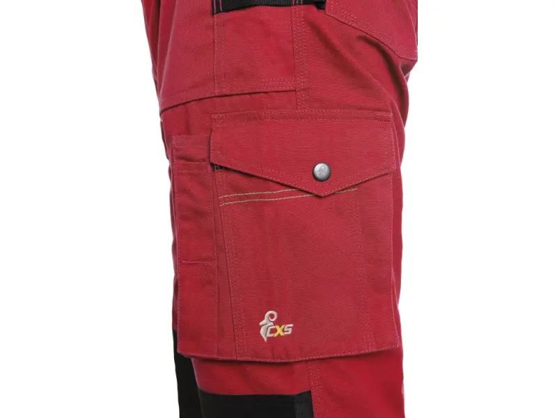 Kalhoty CXS STRETCH, pánské, červeno - černé, vel. 52