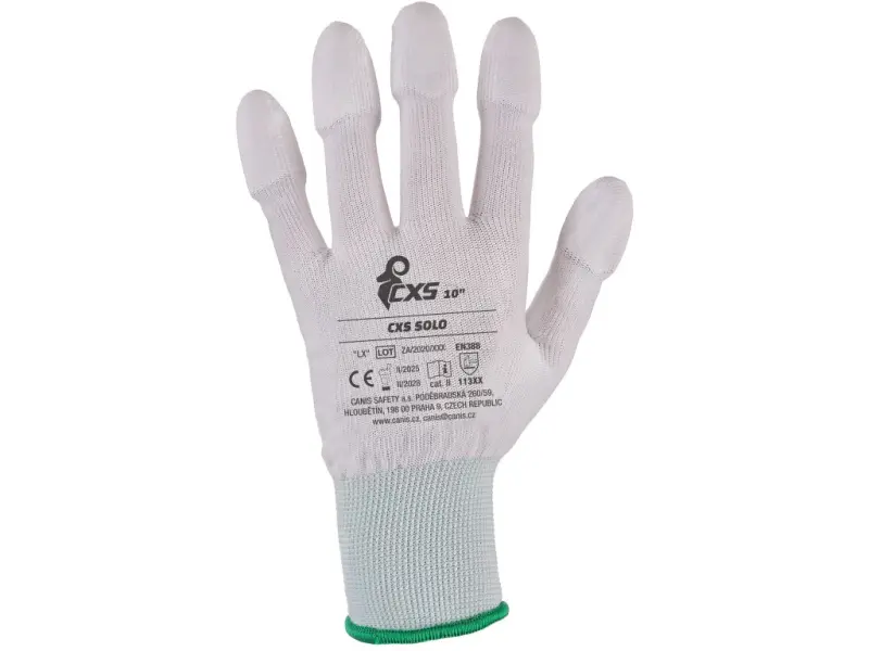 Rukavice CXS SOLO, máčené v polyuretanu, vel. 10 Rukavice CXS SOLO, máčené v polyuretanu, vel. 10