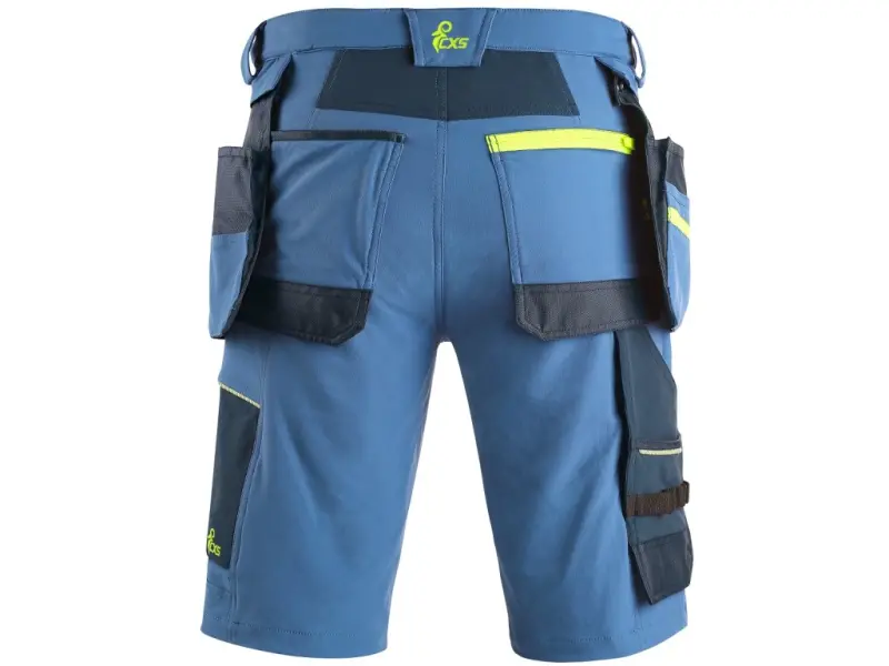 Kraťasy CXS NAOS pánské, modro-modré, HV žluté doplňky