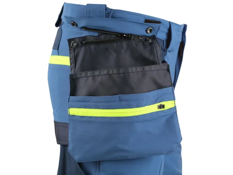 Kraťasy CXS NAOS pánské, modro-modré, HV žluté doplňky